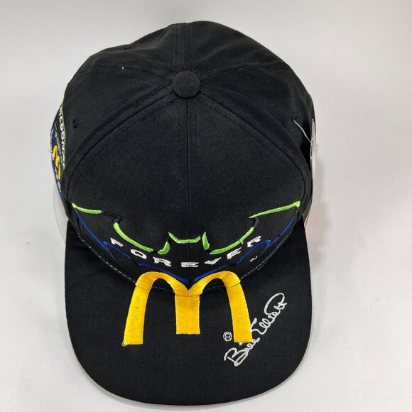 Vtg Batman Forever McDonalds Snapback Cap Hat AJD Black NASCAR Baseball Mens 90s - Picture 6 of 16